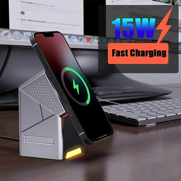 Power Hub 3-in-1 – Magnetic Wireless Charger for Phone, Watch & Earbuds