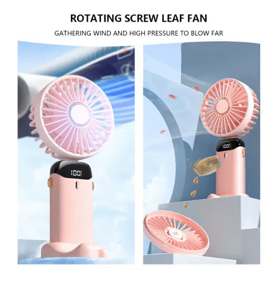 AirGlow  Portable Fan with LED Screen & Powerful Breeze