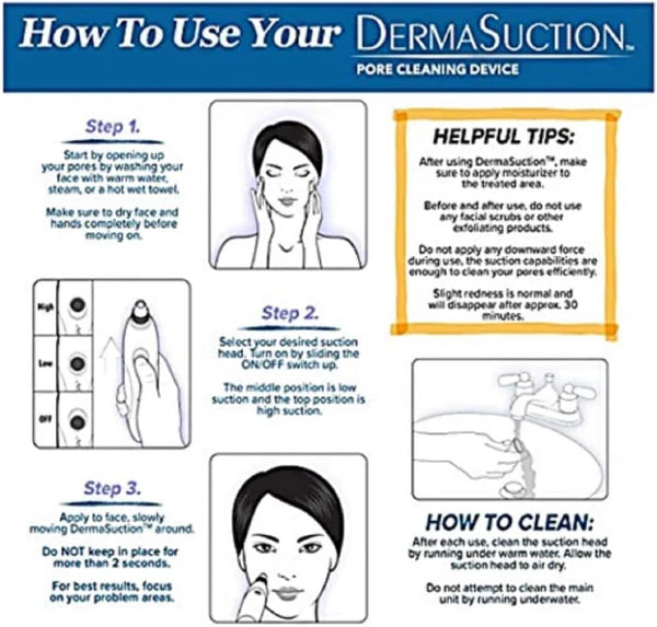 Deep Clean Pore Vacuum Rechargeable Blackhead Remover & Skin Purifier