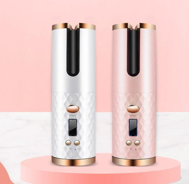 GlamWave Go Cordless USB Mini Hair Curler for Effortless Styling