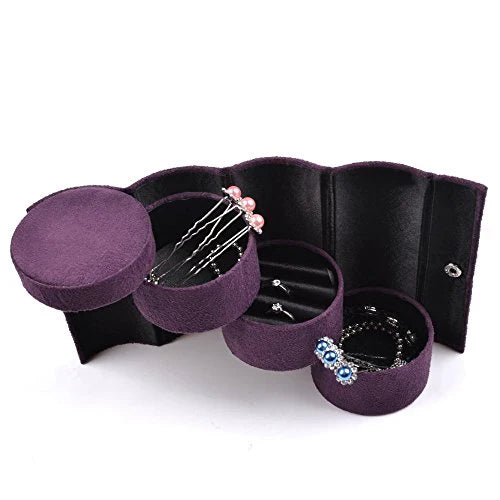 Schellen Orbit 3-Layer Rotating Jewelry Case for Travel & Vanity