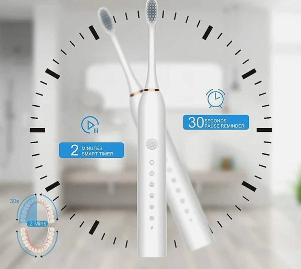 Fresh Glow Ultrasonic Electric Toothbrush for Healthy Bright Smiles
